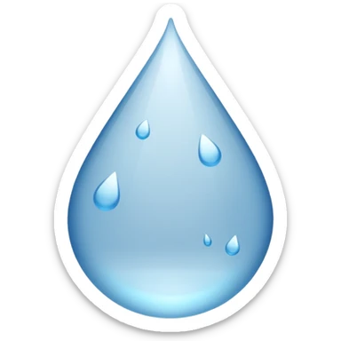 Gota de agua color blanco sticker