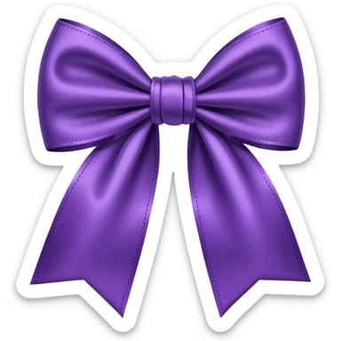 Purple bow sticker