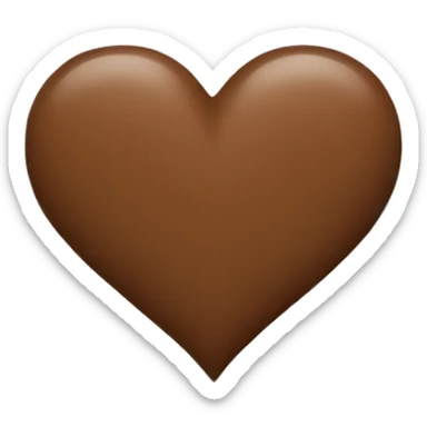 Brown heart sticker