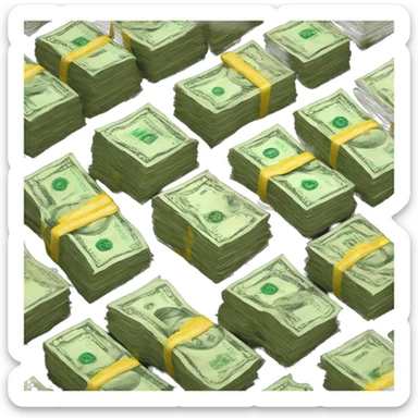 Money stack sticker