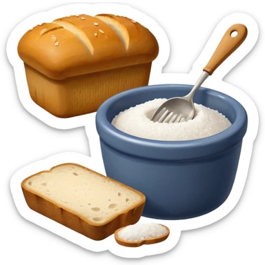  simple salt cellar and bread   sticker