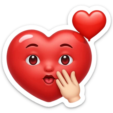 Blowing a kiss emoji sticker