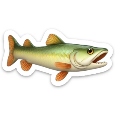 Gar fish sticker