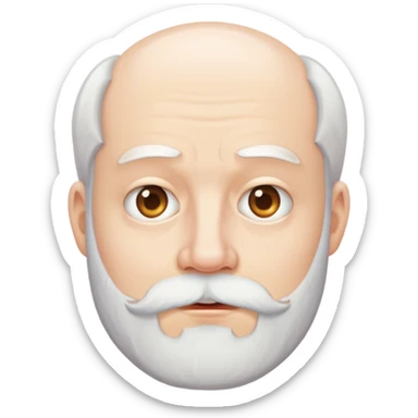 unhealthy  white chin beard sticker