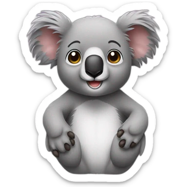 my husband is koala sticker