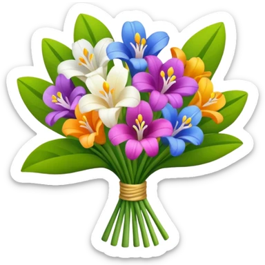 fresia bouquet  sticker
