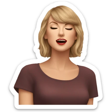 taylor swift singing under a tree during autumn  sticker