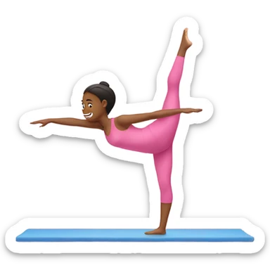 pink pilates girl sticker
