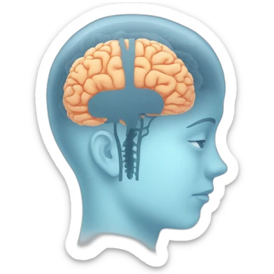 x ray of boy and his brain sticker
