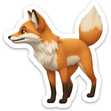 therian fox sticker