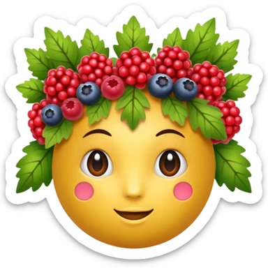 berry crown made of mixed forest fruits sticker