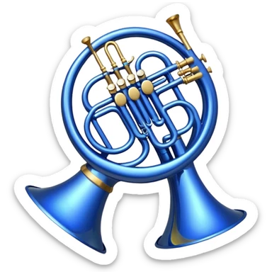 i want an emoji of a blue french horn music from the tv show how i met your mother sticker