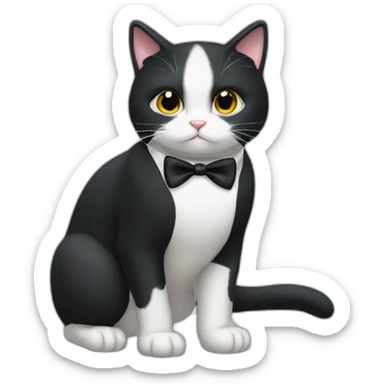 tuxedo cat wearing tuxdo sticker
