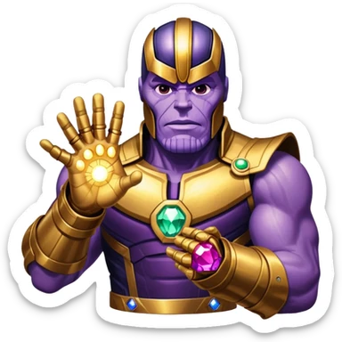 Thanos with Infinity Gauntlet sticker