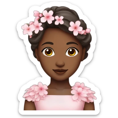 Sakura flower girl sticker