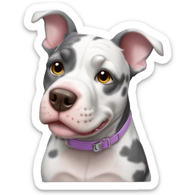 Lilac tri Merle pocket bully sticker