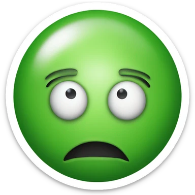 Green rubber bouncy 8 ball sticker