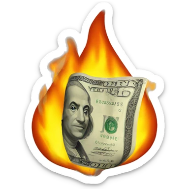 Money to burn sticker