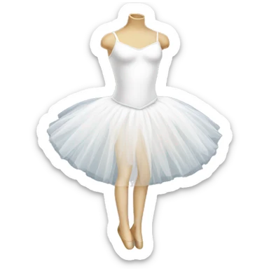 white ballet tutu  sticker