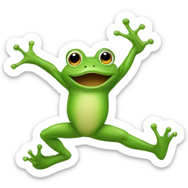 frog doing backflip sticker