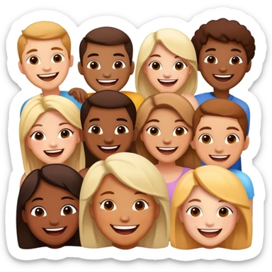 happy moments with friends sticker