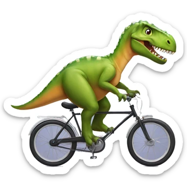 Dinosaur on a bike  sticker