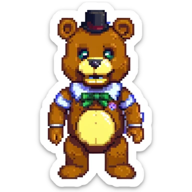 Freddy Fazbear bear animatronic sticker