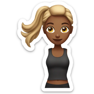 Fitness girl sticker