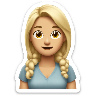 mujer rubia estilo pixar con un letrero que diga ¡Yo manifiesto! sticker