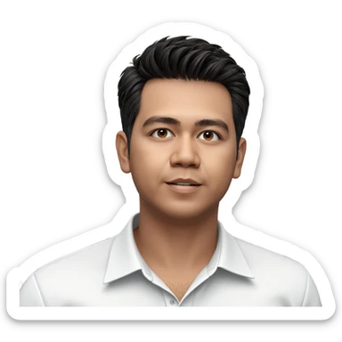 male in collared white shirt sticker