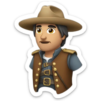 Argentine gaucho with a war helmet sticker