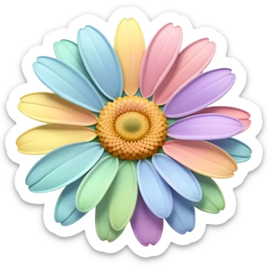 Pastel Rainbow Daisy sticker