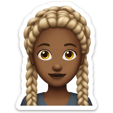 Black girl braids  sticker