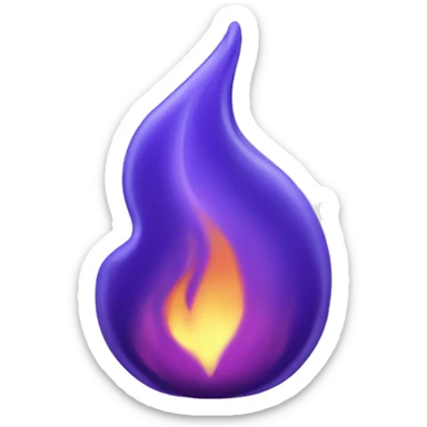 Purple flame sticker
