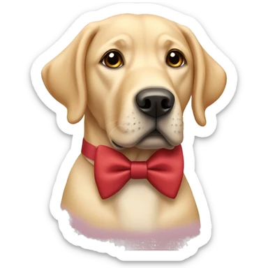 Labrador wearing bow tie  sticker
