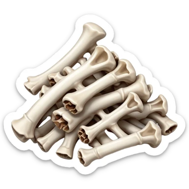 pile of rib bones sticker