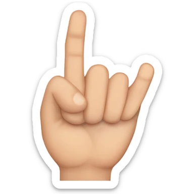 cross your ring and your middle finger and make a circle with your thumb and your pointer finger sticker