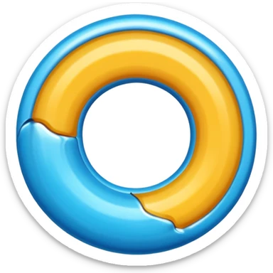 blue ringed-shaped candy with a hole in the middle sticker