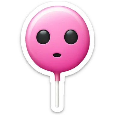 Pink lollipop no face sticker