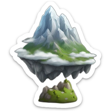 Sisyphe qui monte une pierre en haut d’une montagne sticker