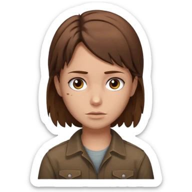 Make me a Rick grimes type hair on a girl sticker