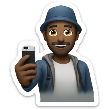 Man taking a selfie sticker