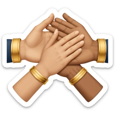 Symbol that represents the union of people sticker