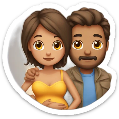 pareja embarazada  sticker
