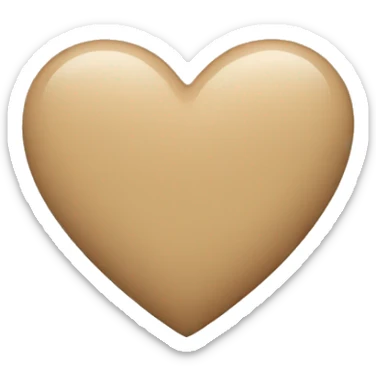 Beige heart  sticker
