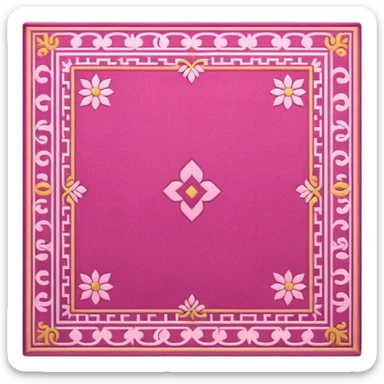 traditional patterned pink carpet sticker