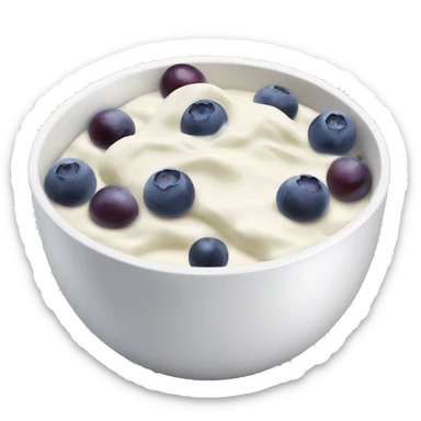 yoghurt bowl with grapes and blueberries sticker