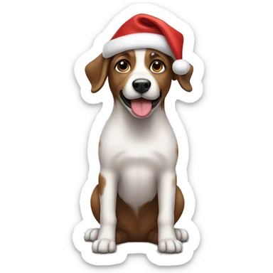 Christmas dog sticker