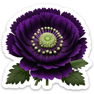 black knight scabiosa sticker