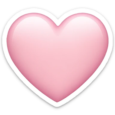 Light pink heart  sticker